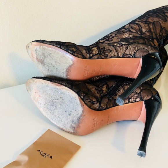 Azzedine Alaia Lace Boots - Picture 6 of 8